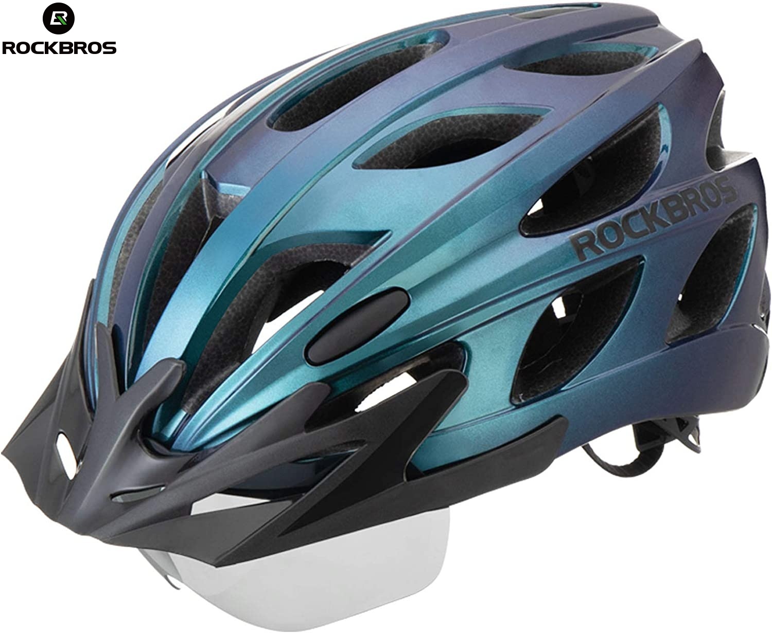 ROCKBROS Cyklistická přilba s magnetickými brýlemi TT-16 (gradient-blue)