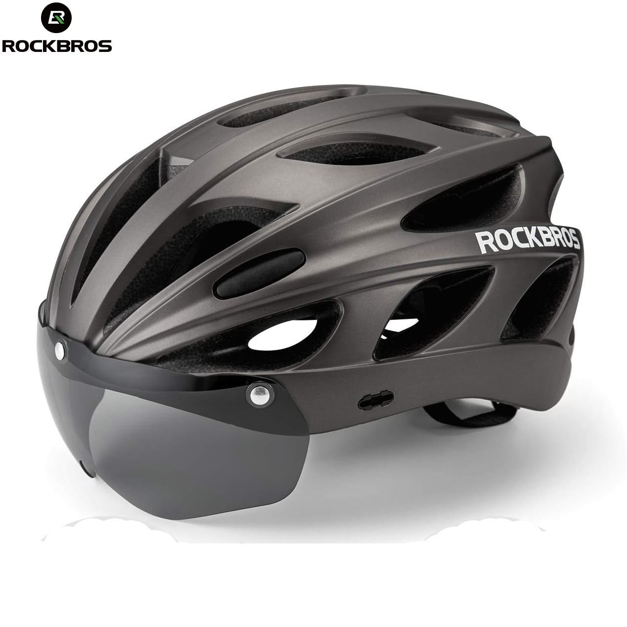 ROCKBROS Cyklistická přilba s magnetickými brýlemi TT-16 (titan-color)