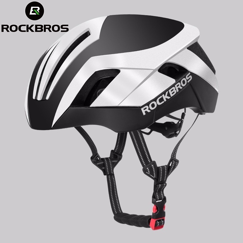 ROCKBROS Cyklistická přilba ultralehká TT-30 (black-white)